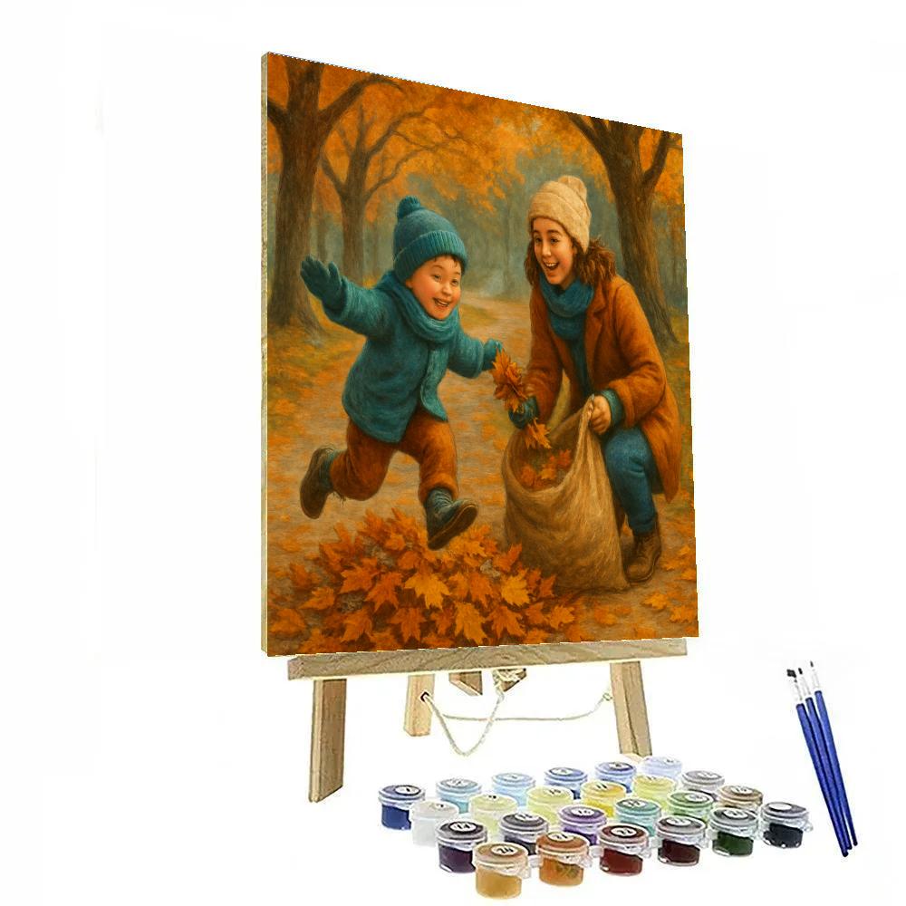 Autumn Leaf Collection Walk Number painting