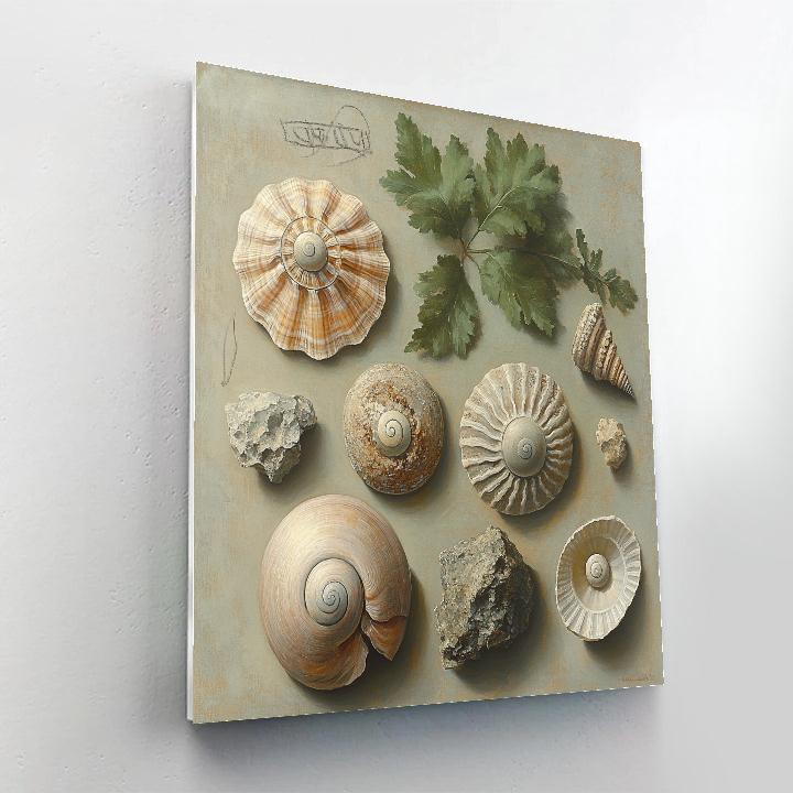 Leonardo Da Vinci Inspired Garden Of Fossil Fragments paint by number