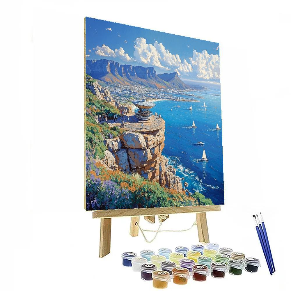 Table Mountain Cableway Panorama Cape Town South Africa paint by numbers