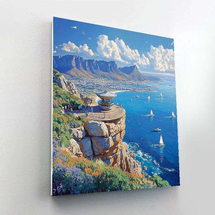 Table Mountain Cableway Panorama Cape Town South Africa paint by numbers