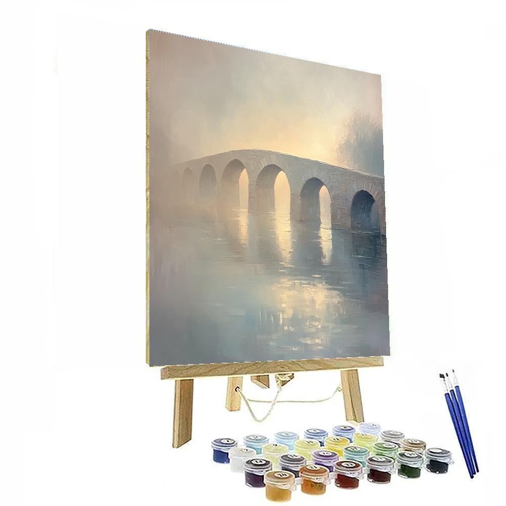 Monet Inspired Foggy City Bridge Painting by numbers kit