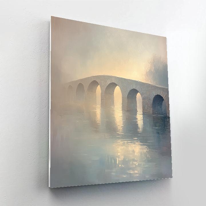 Monet Inspired Foggy City Bridge Painting by numbers kit