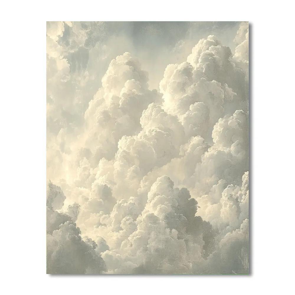 Leonardo Da Vinci Inspired Abstract Cloud Patterns Numbered painting kits