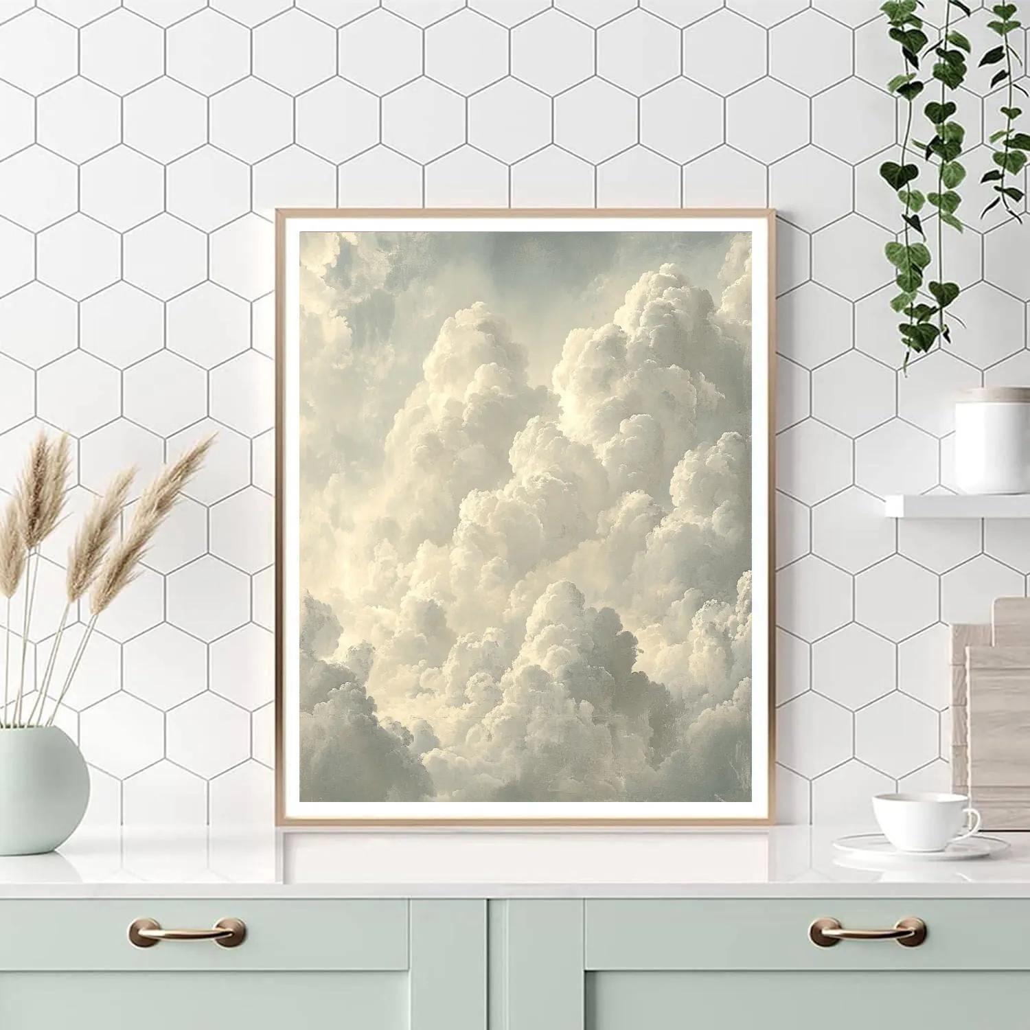 Leonardo Da Vinci Inspired Abstract Cloud Patterns Numbered painting kits