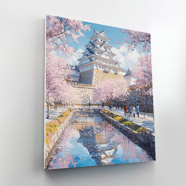 Himeji Castle White Heron View Himeji Japan paint by color