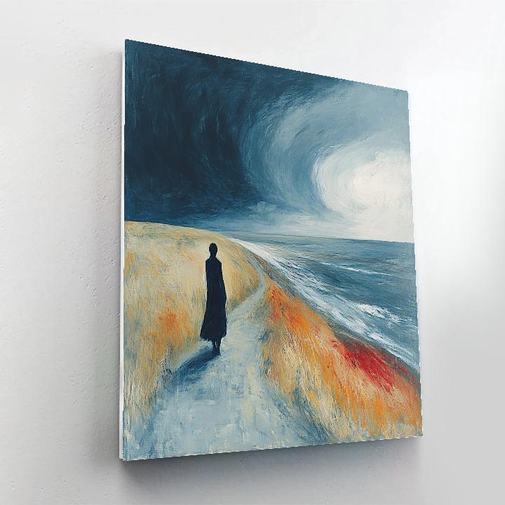 Edvard Munch Inspired Lonely Beach Paint by numbers art