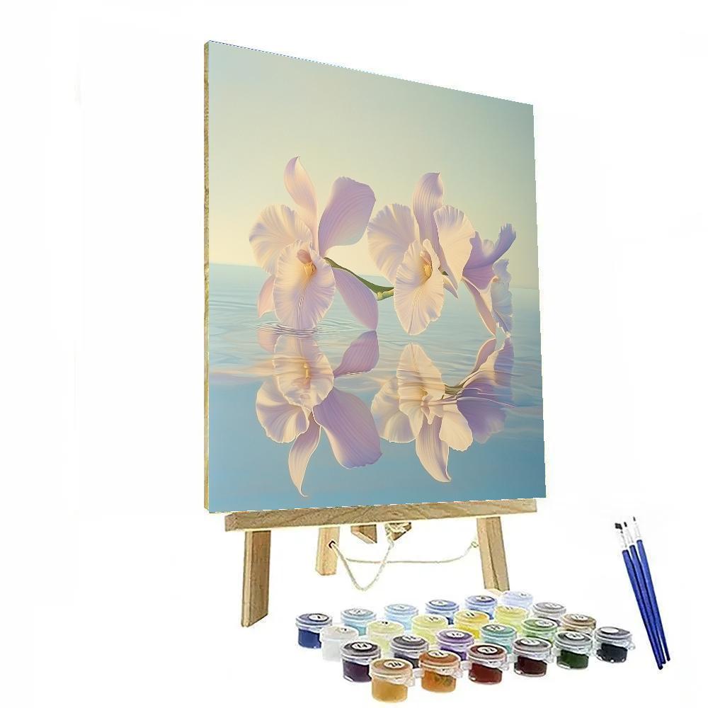 Salvador Dali Inspired Floating Orchids DIY paint by numbers