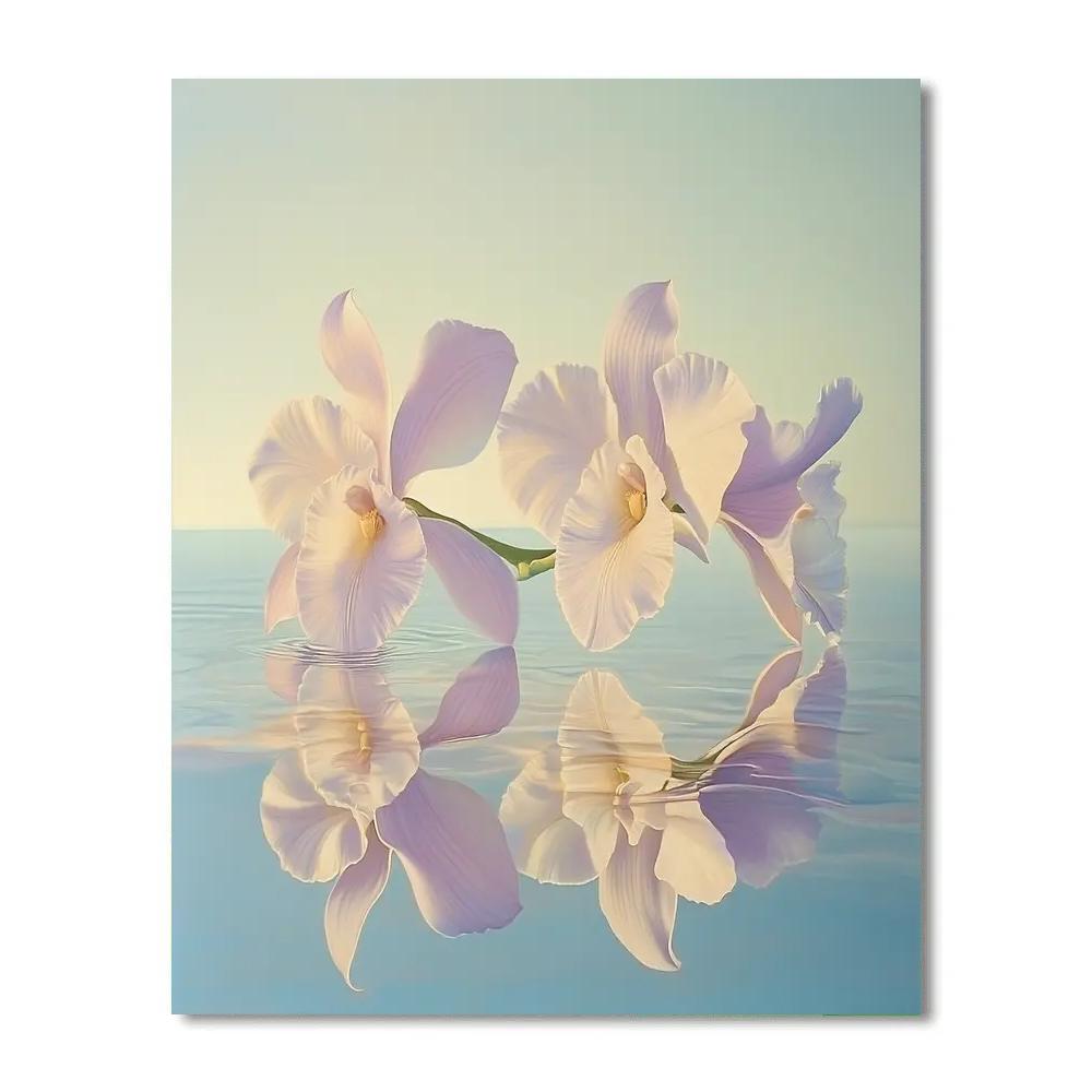 Salvador Dali Inspired Floating Orchids DIY paint by numbers