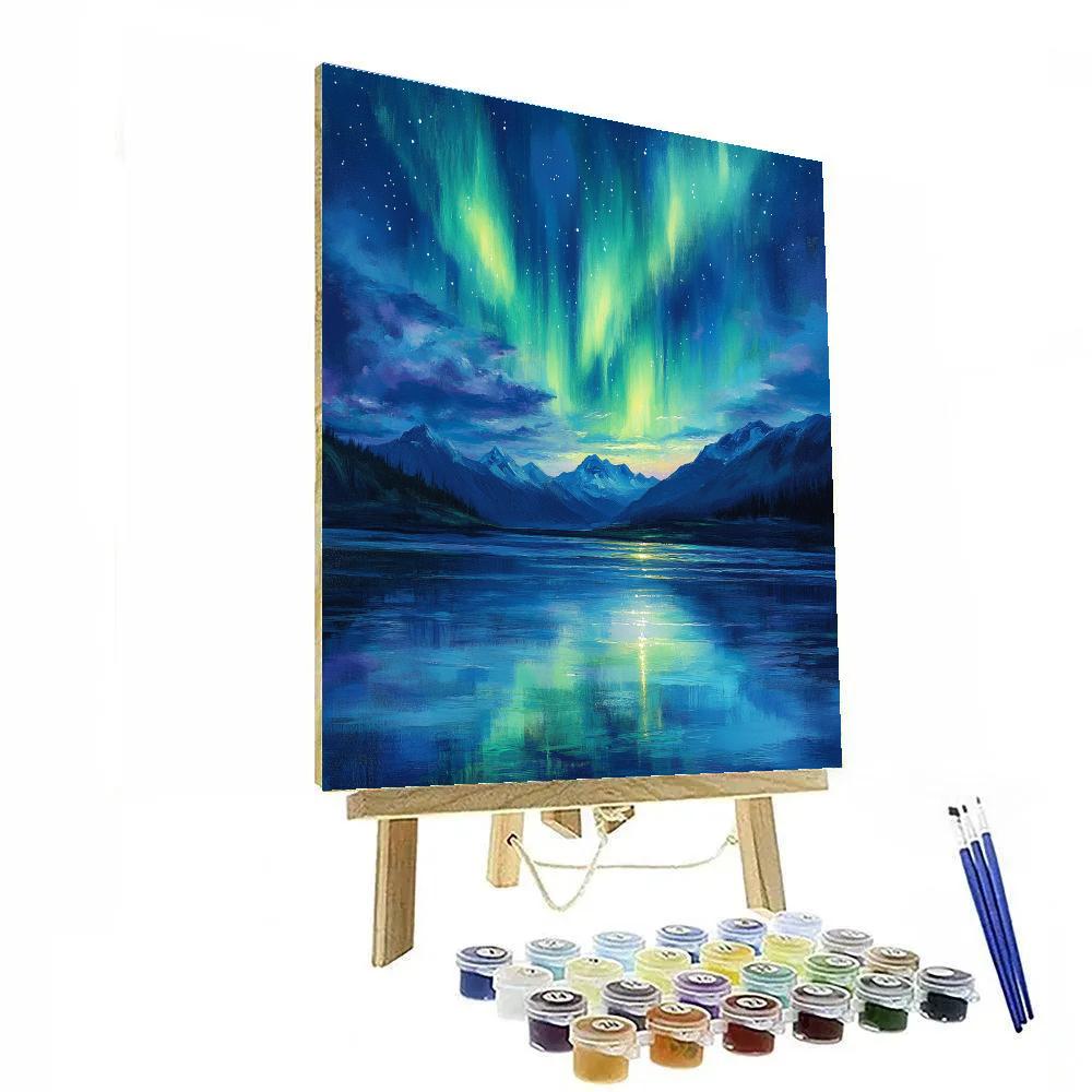 Leonardo Da Vinci Inspired Celestial Aurora painting number kit