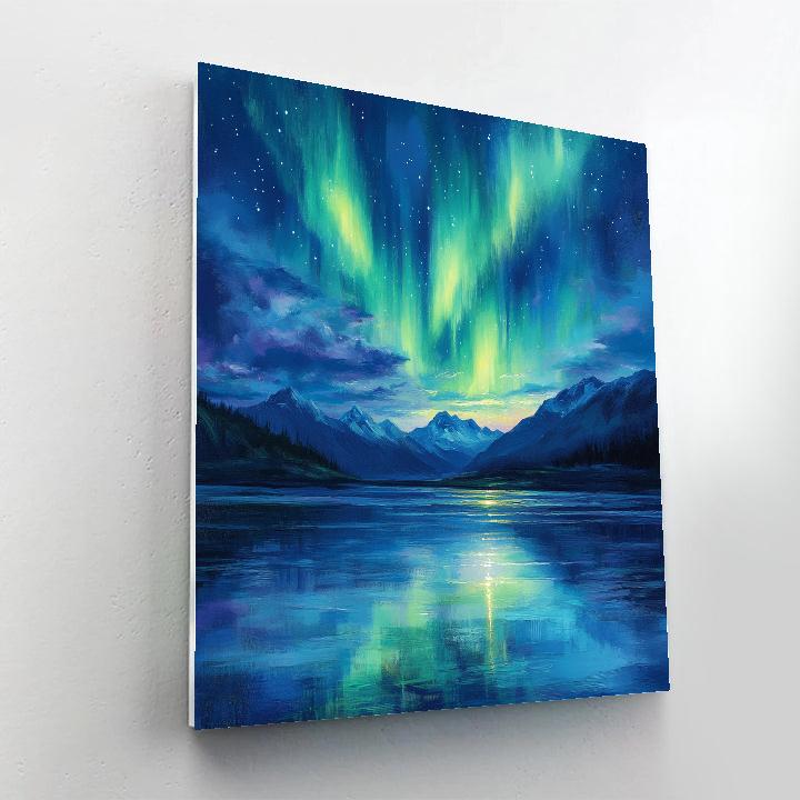 Leonardo Da Vinci Inspired Celestial Aurora painting number kit