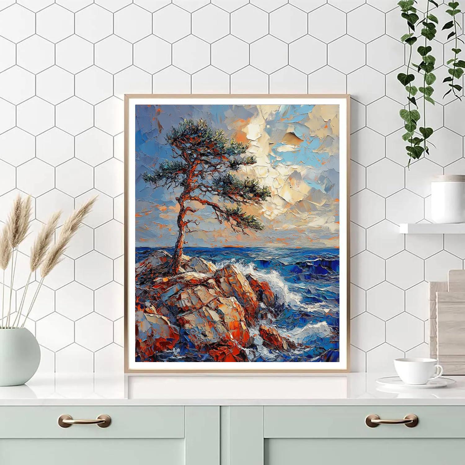 Arthur Lismer Inspired Windswept Pines On Georgian Bay painting number kit