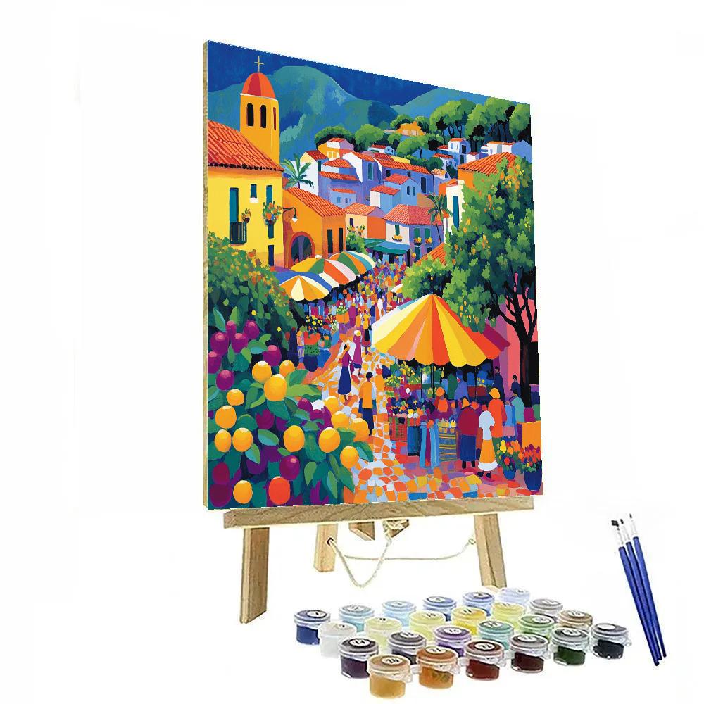 Henri Matisse Inspired Market Color Burst Number painting