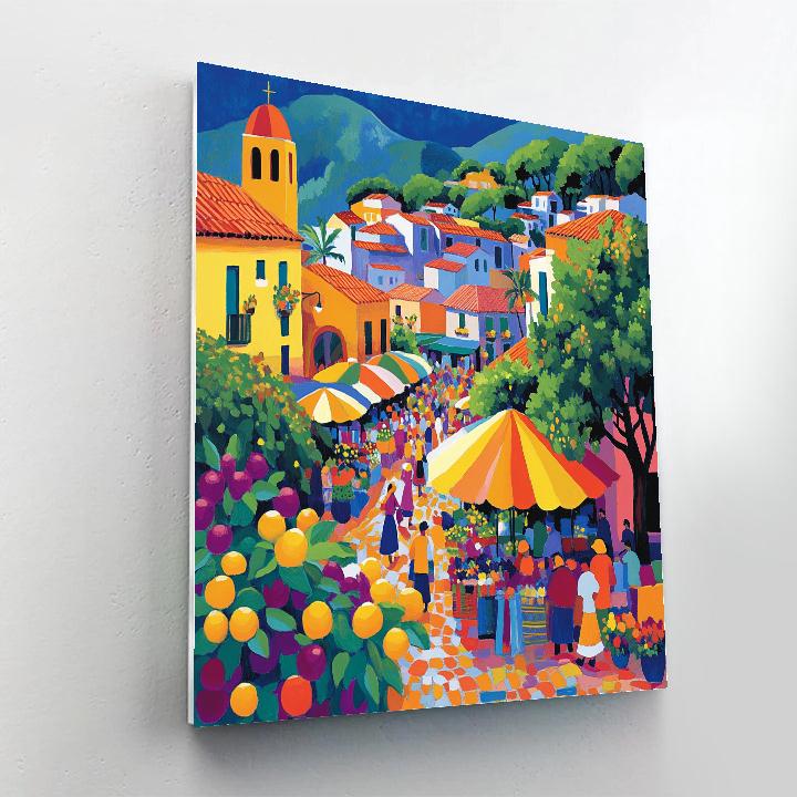 Henri Matisse Inspired Market Color Burst Number painting