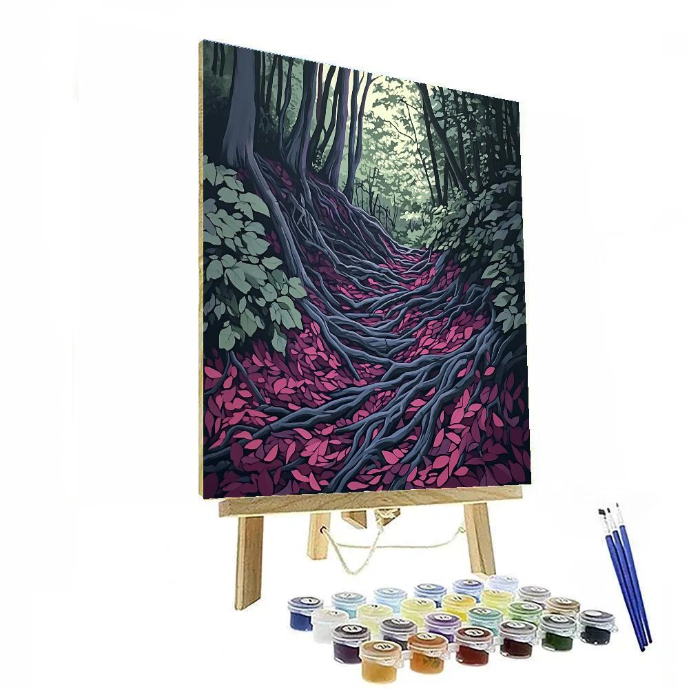 Arthur Lismer Inspired Twisted Roots And Tangle Of Undergrowth DIY paint by numbers