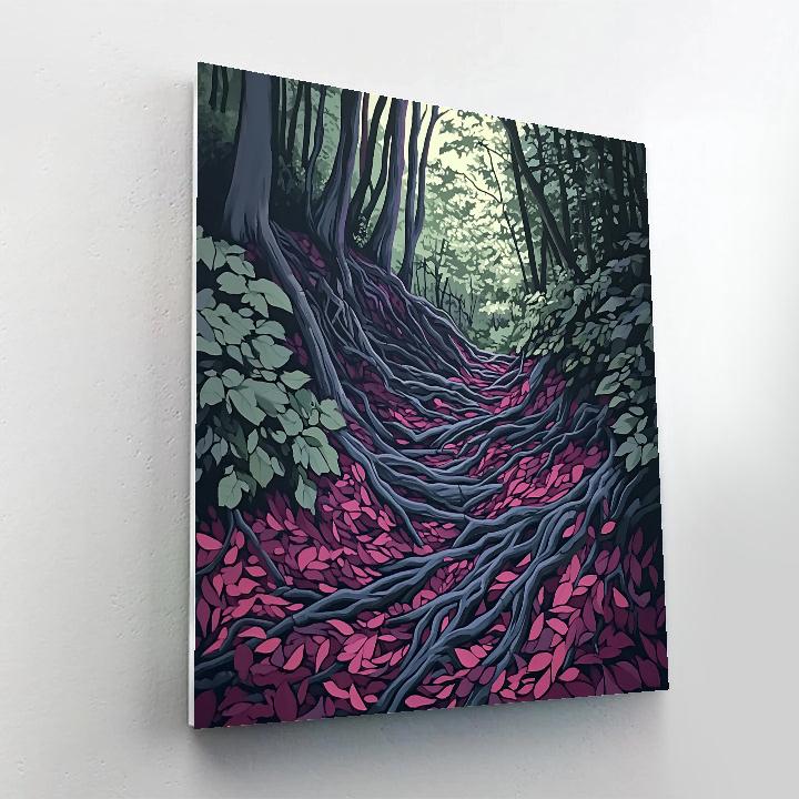 Arthur Lismer Inspired Twisted Roots And Tangle Of Undergrowth DIY paint by numbers