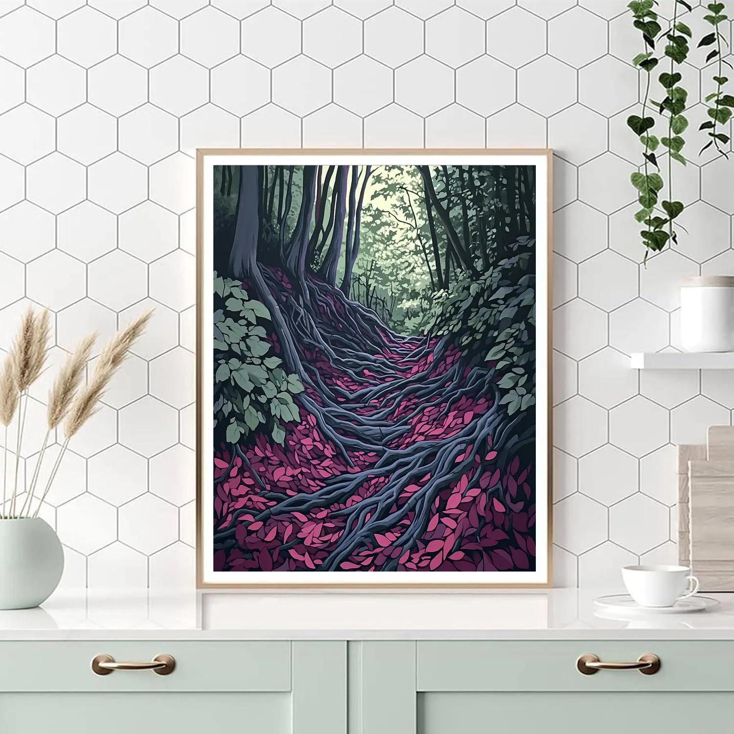 Arthur Lismer Inspired Twisted Roots And Tangle Of Undergrowth DIY paint by numbers