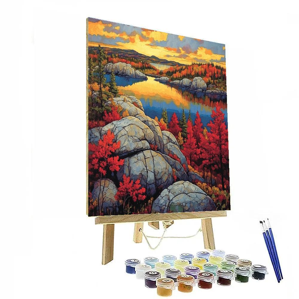 A.Y. Jackson Inspired Algonquin Granite Chorus painting number kit