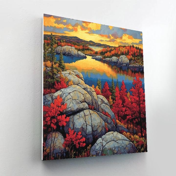 A.Y. Jackson Inspired Algonquin Granite Chorus painting number kit