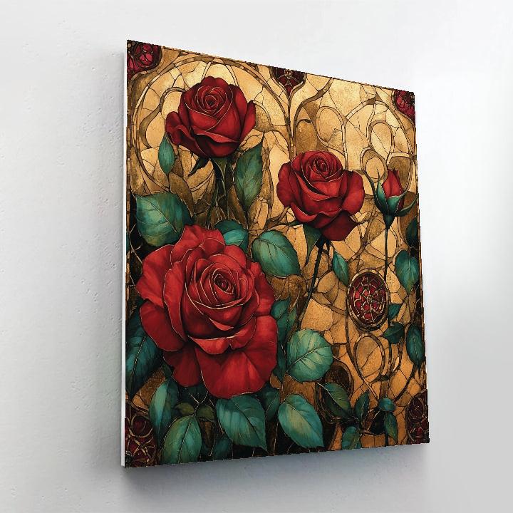 Gustave Klimt Inspired Garden Of Roses painting number kit