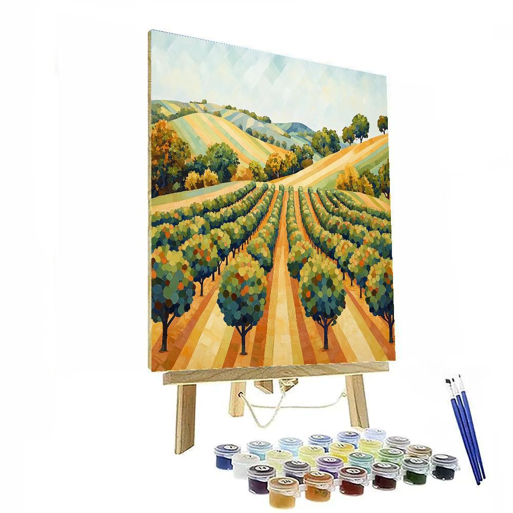Paul Cezanne Inspired Orchard Landscape Numbered painting kits