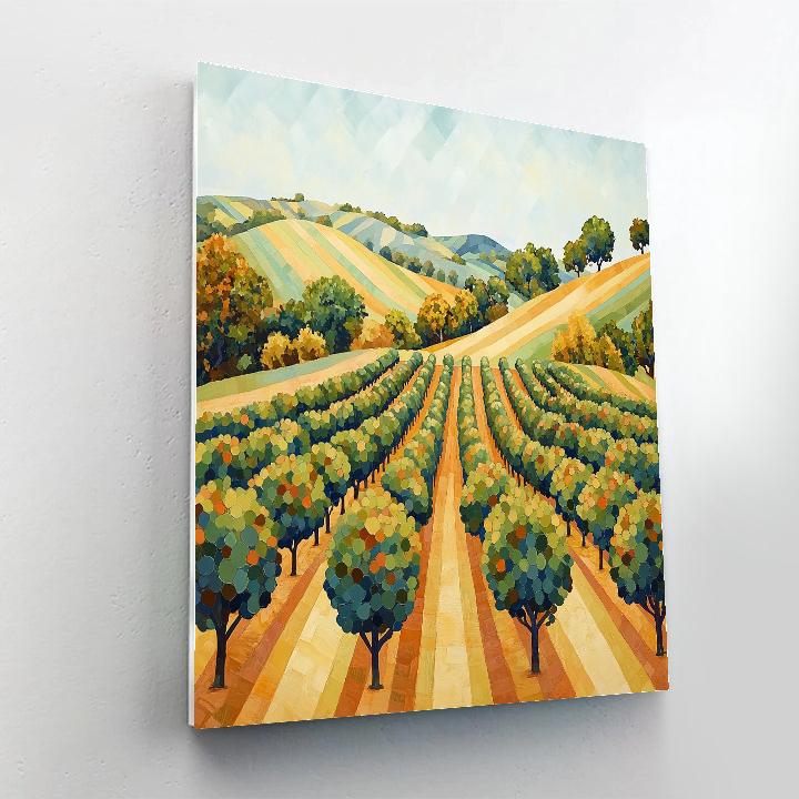 Paul Cezanne Inspired Orchard Landscape Numbered painting kits
