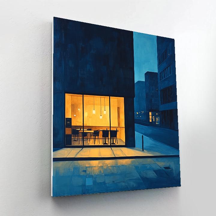 Edward Hopper Inspired Quiet Cafe At Dusk Painting by numbers kit