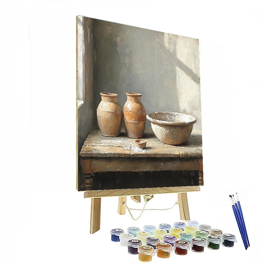 Diego Velázquez Inspired Earthenware Water Jars paint by number