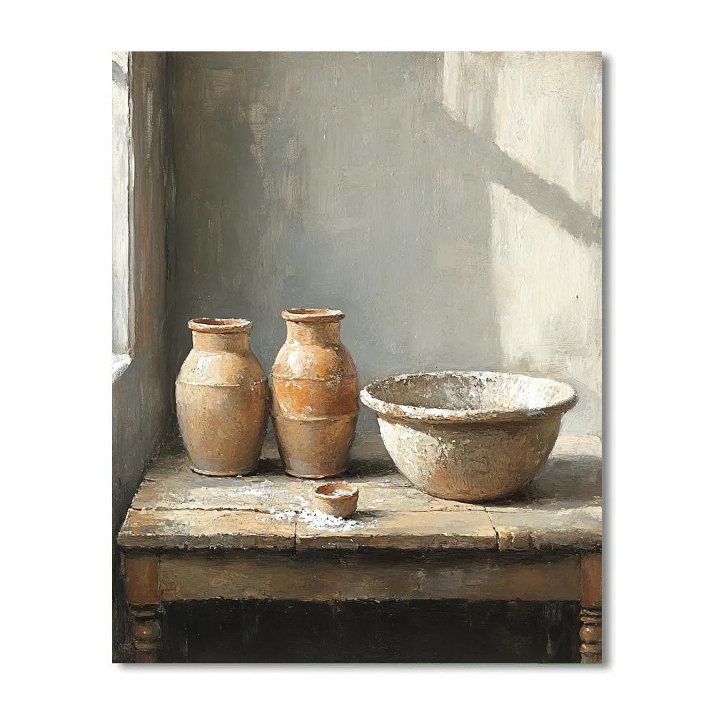 Diego Velázquez Inspired Earthenware Water Jars paint by number