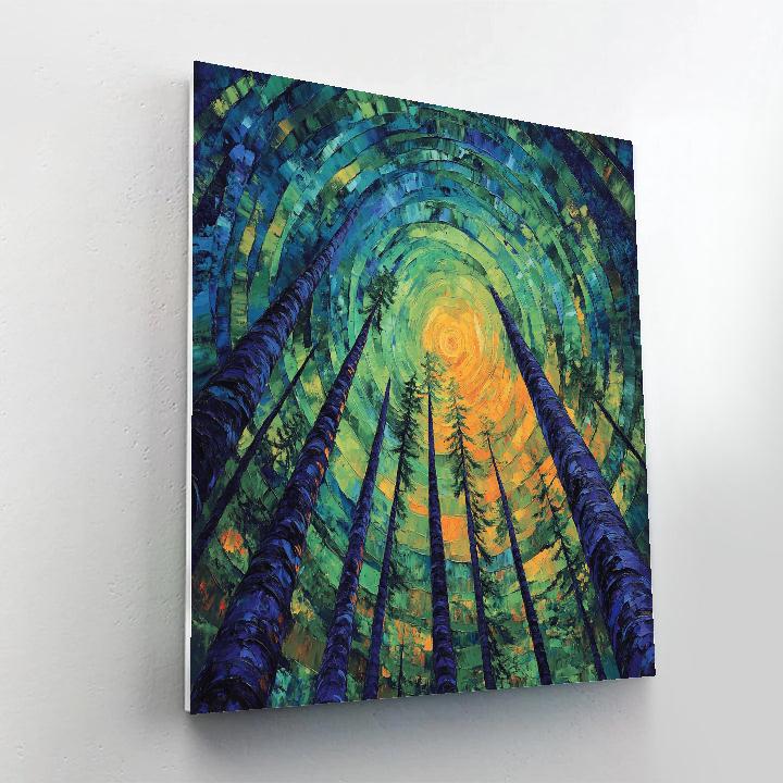 Emily Carr Inspired Swirling Forest Canopy Number painting