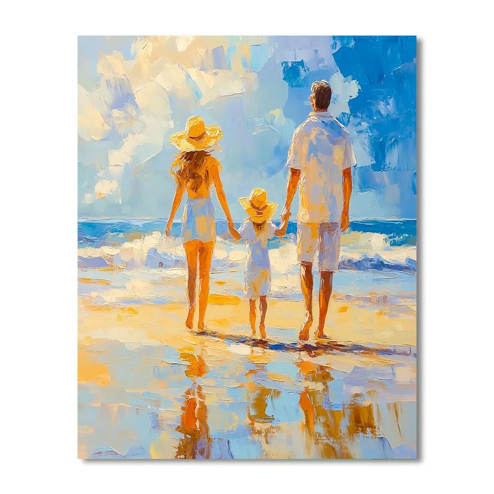 Joaquín Sorolla Inspired Seaside Family DIY paint by numbers