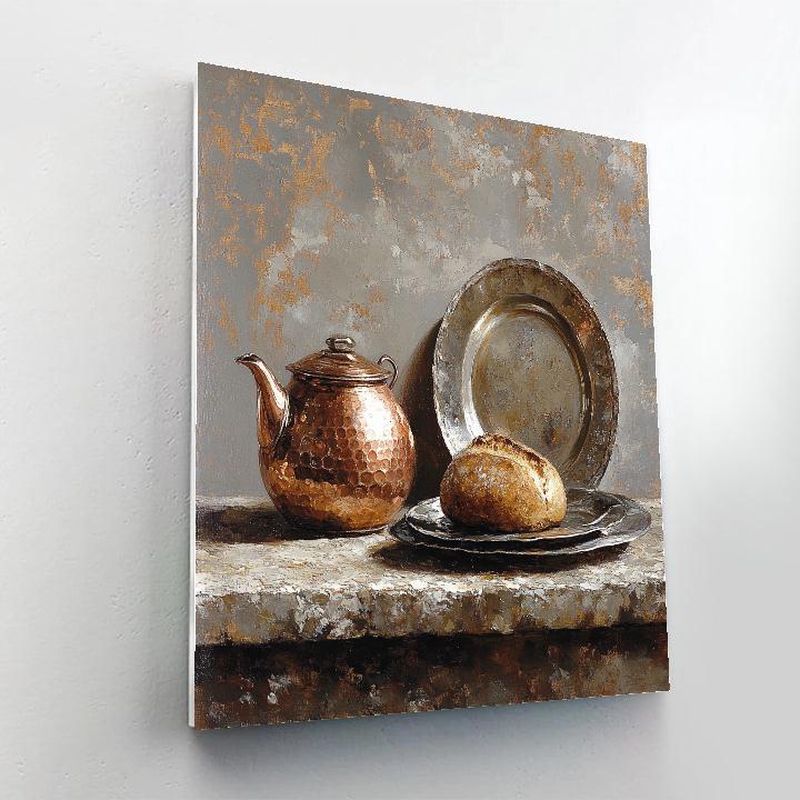 Diego Velázquez Inspired Copper Kettle And Pewter Plate paint by number