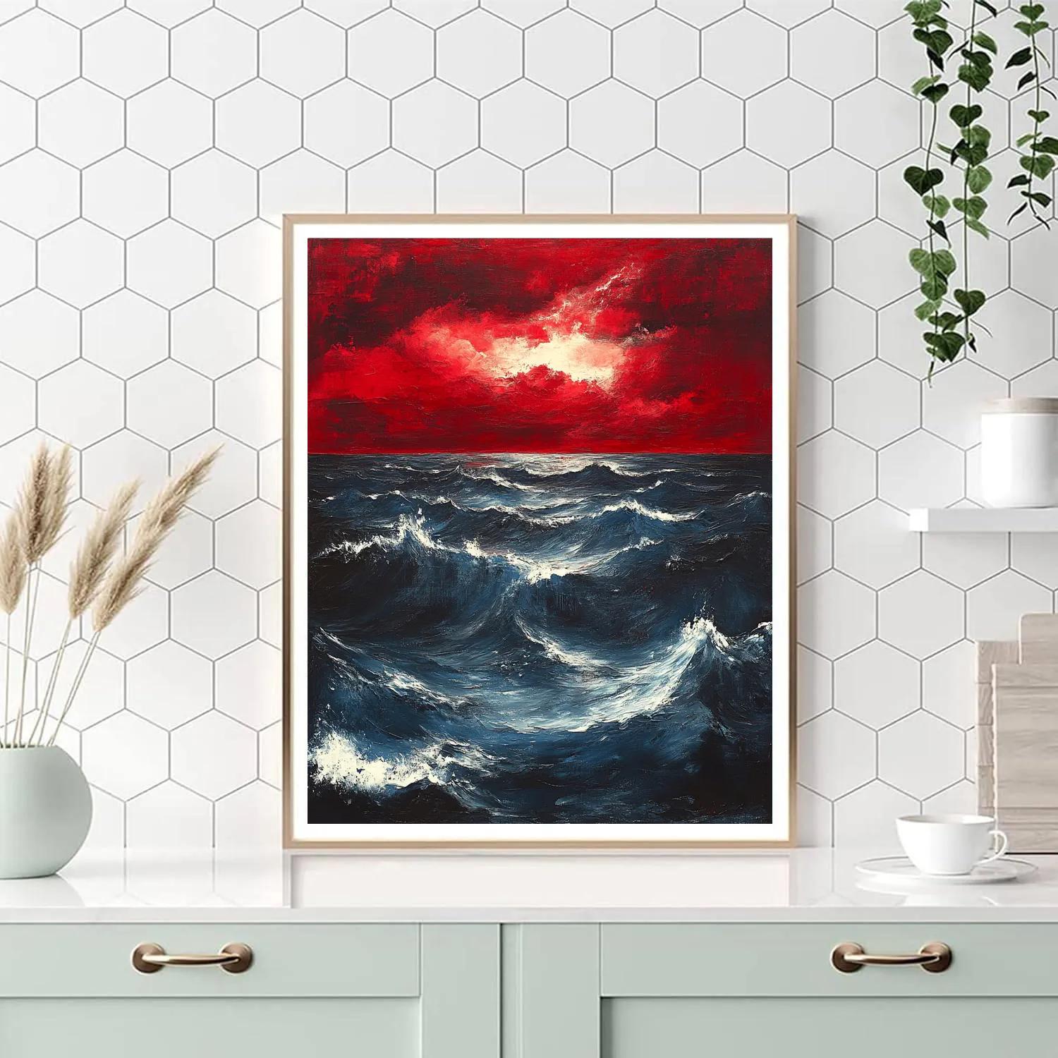 Edvard Munch Inspired Stormbound Sea Choir Number painting