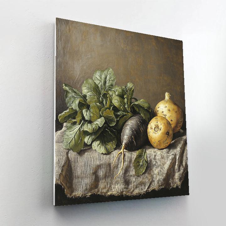 Diego Velázquez Inspired Market Vegetables Ensemble painting number kit