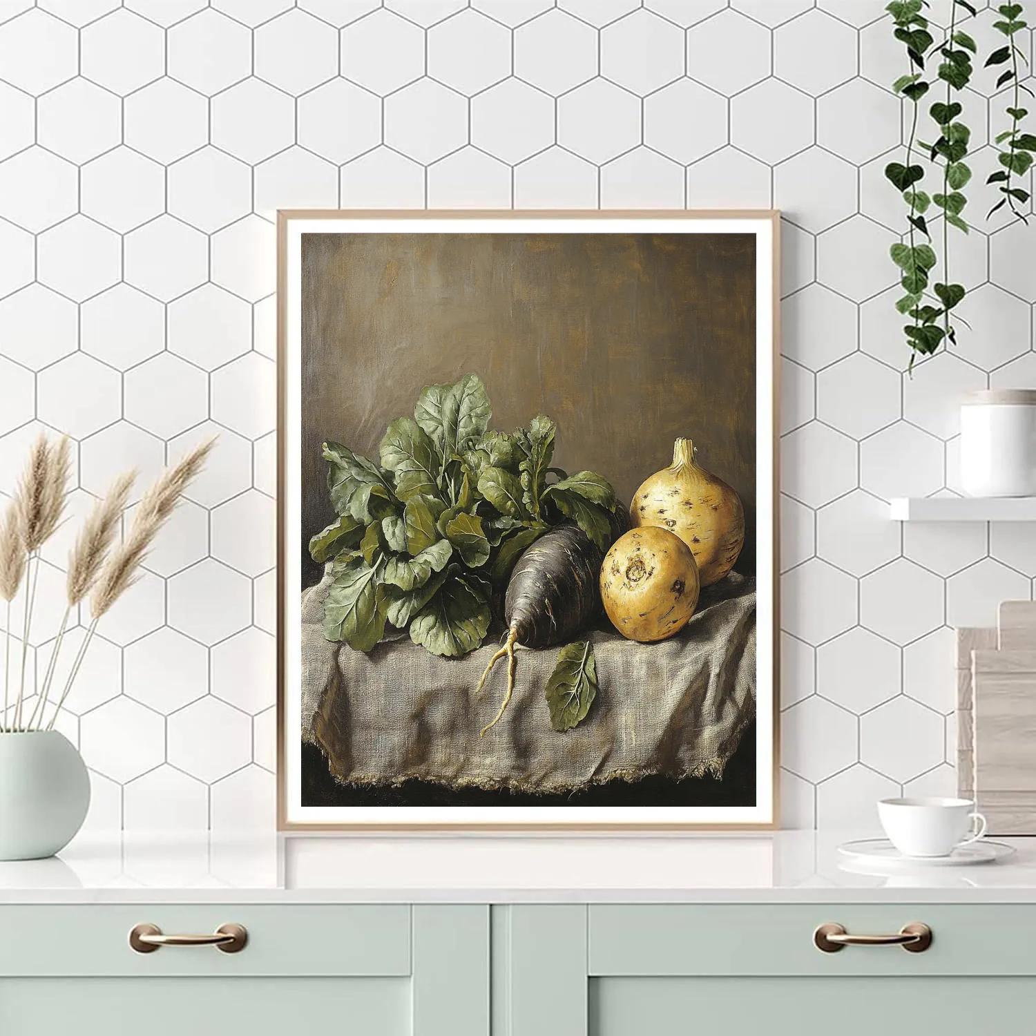 Diego Velázquez Inspired Market Vegetables Ensemble painting number kit