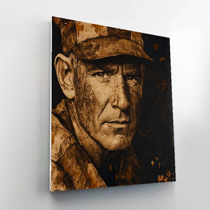 Rembrandt Inspired Portrait Of An Old Sailor paint by color