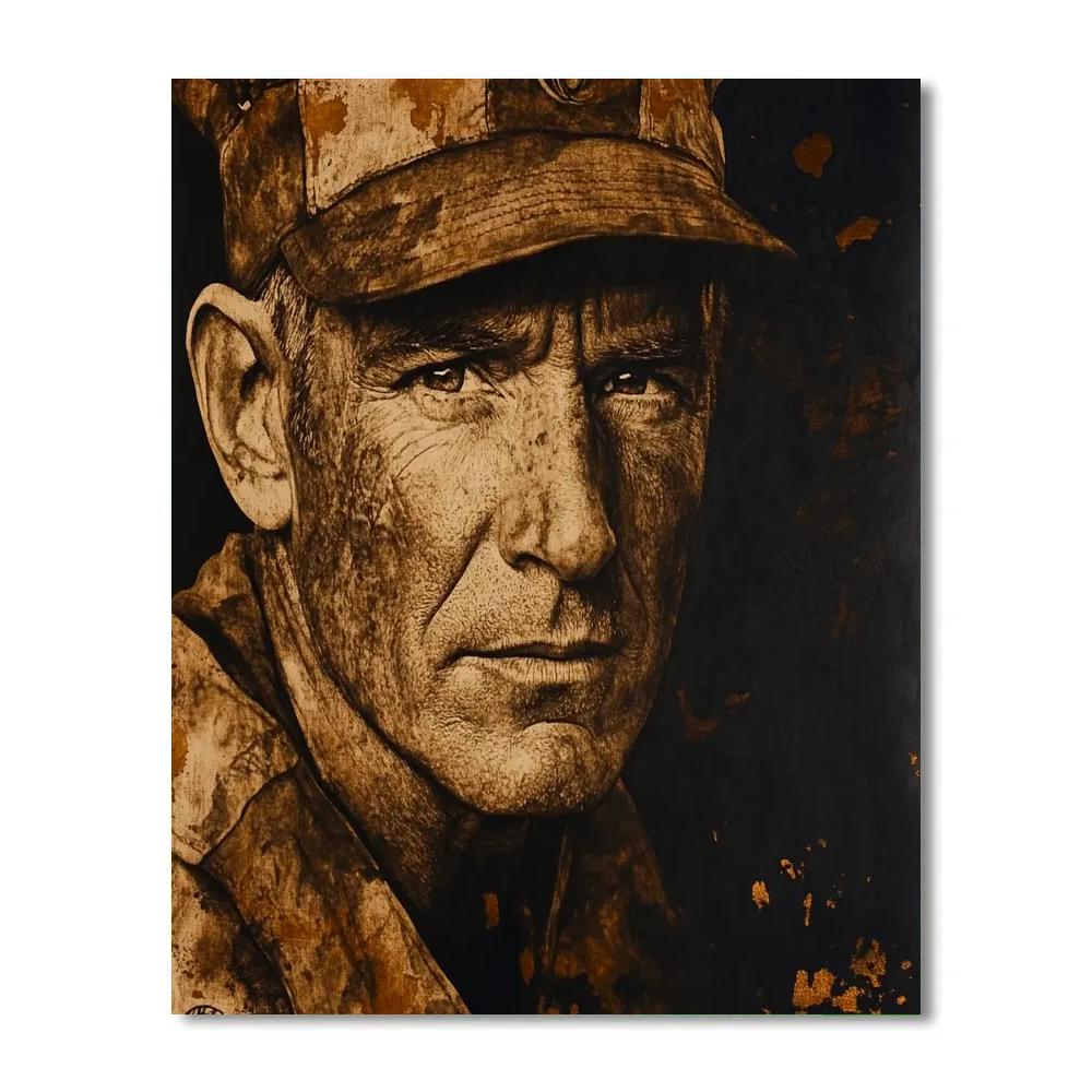 Rembrandt Inspired Portrait Of An Old Sailor paint by color