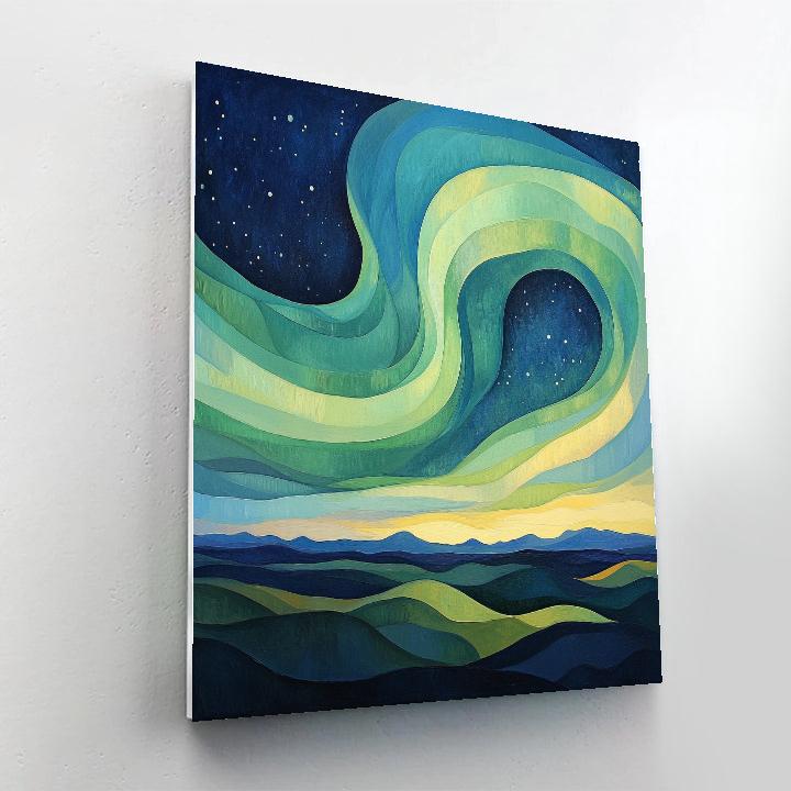 Edvard Munch Inspired Aurora Of Longing Number painting