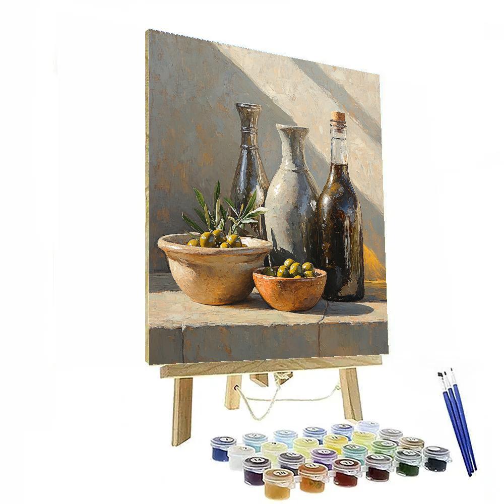 Diego Velázquez Inspired Ceramic Vessels And Olive Oil paint by number