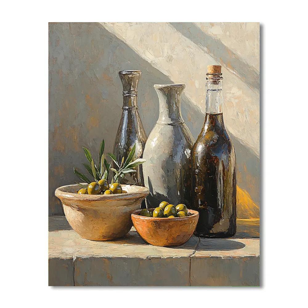 Diego Velázquez Inspired Ceramic Vessels And Olive Oil paint by number