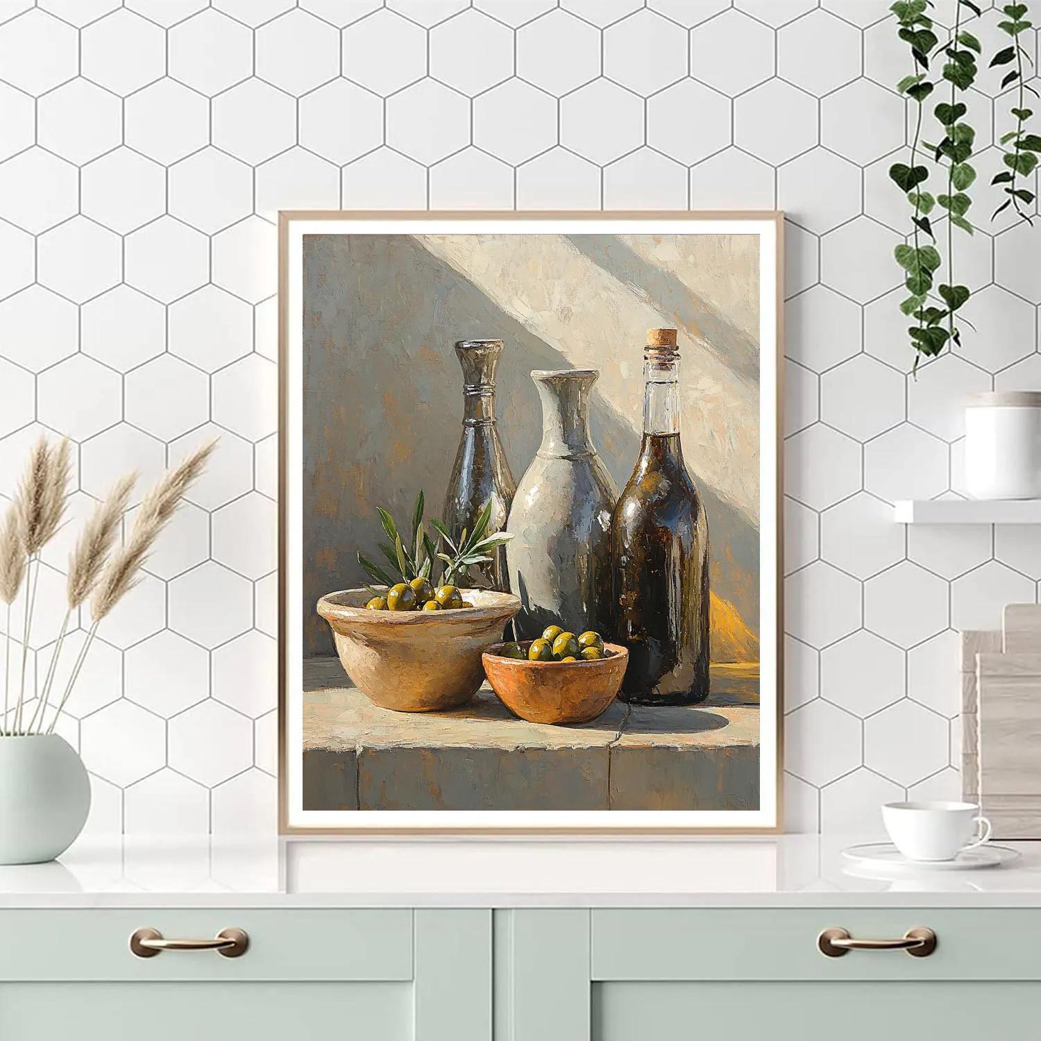 Diego Velázquez Inspired Ceramic Vessels And Olive Oil paint by number