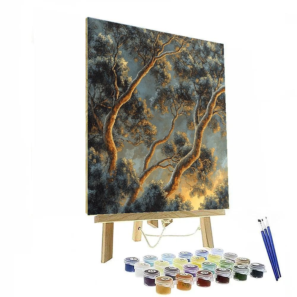 Auguste Rodin Inspired Sculptural Trees Painting by numbers kit