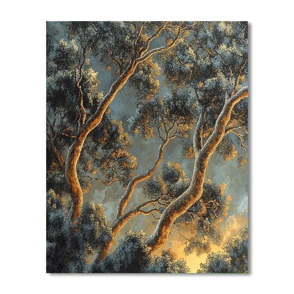 Auguste Rodin Inspired Sculptural Trees Painting by numbers kit