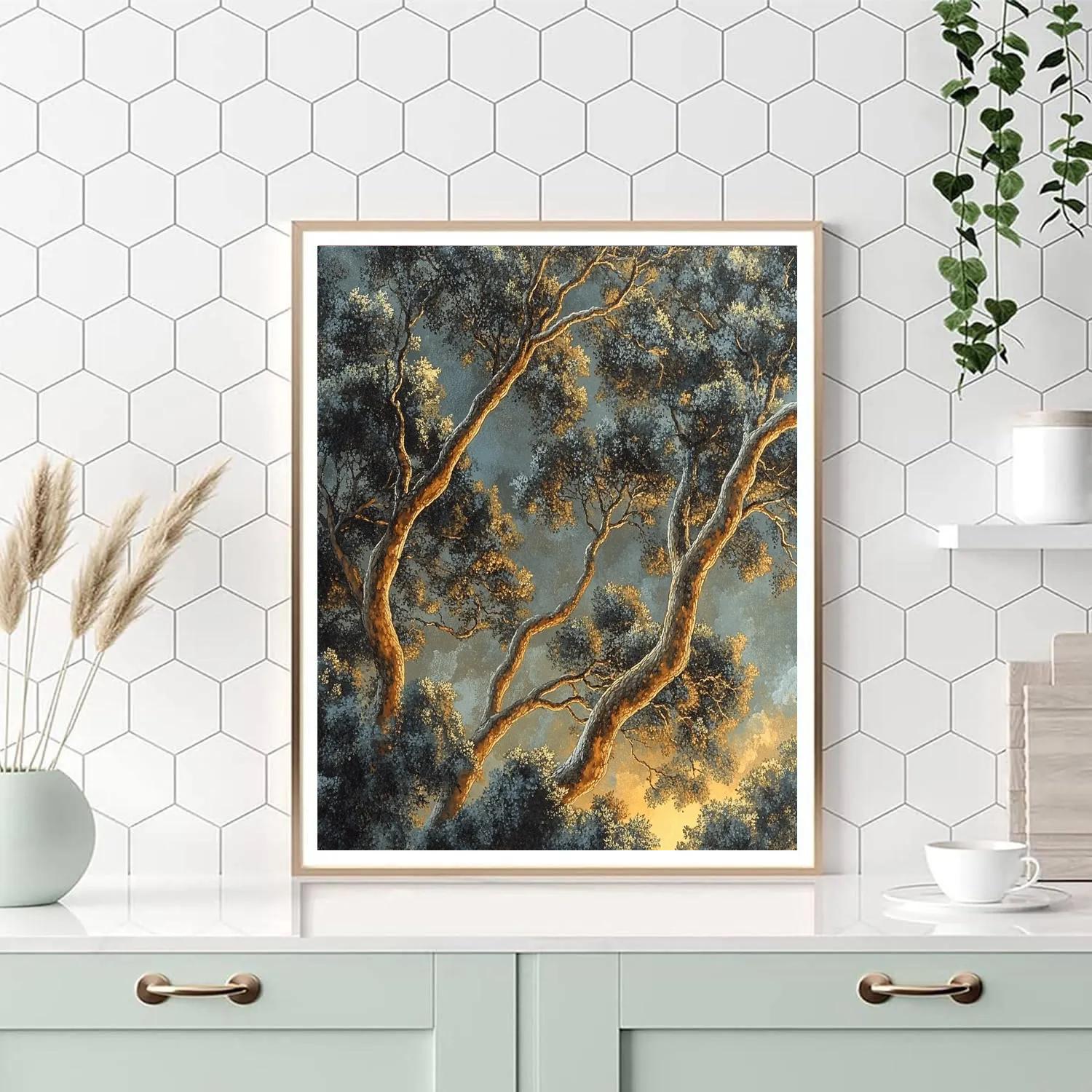 Auguste Rodin Inspired Sculptural Trees Painting by numbers kit