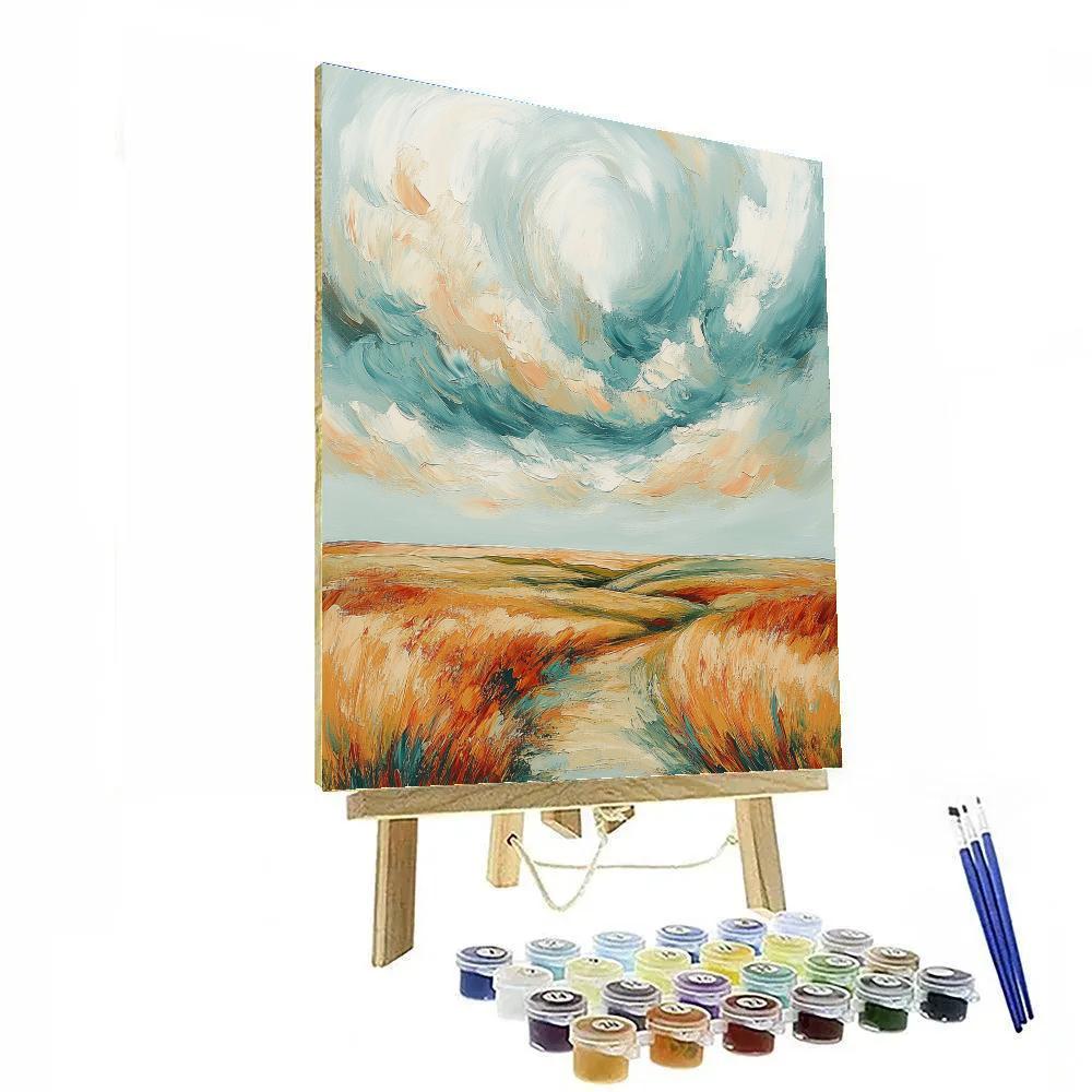 Edvard Munch Inspired Trembling Heathscape painting number kit