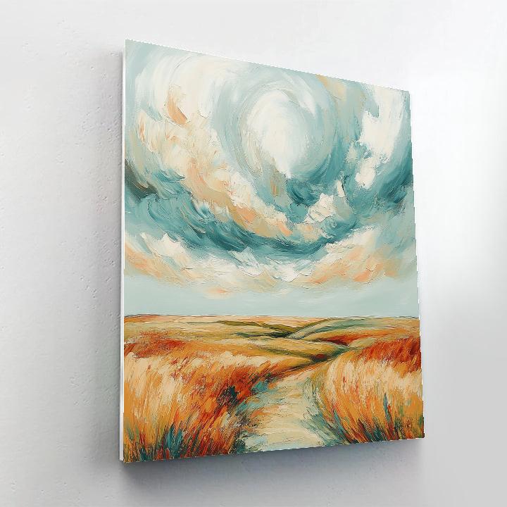 Edvard Munch Inspired Trembling Heathscape painting number kit