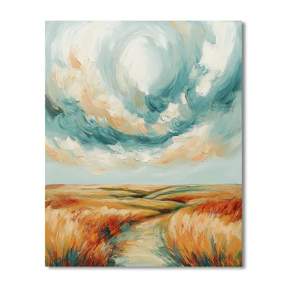 Edvard Munch Inspired Trembling Heathscape painting number kit