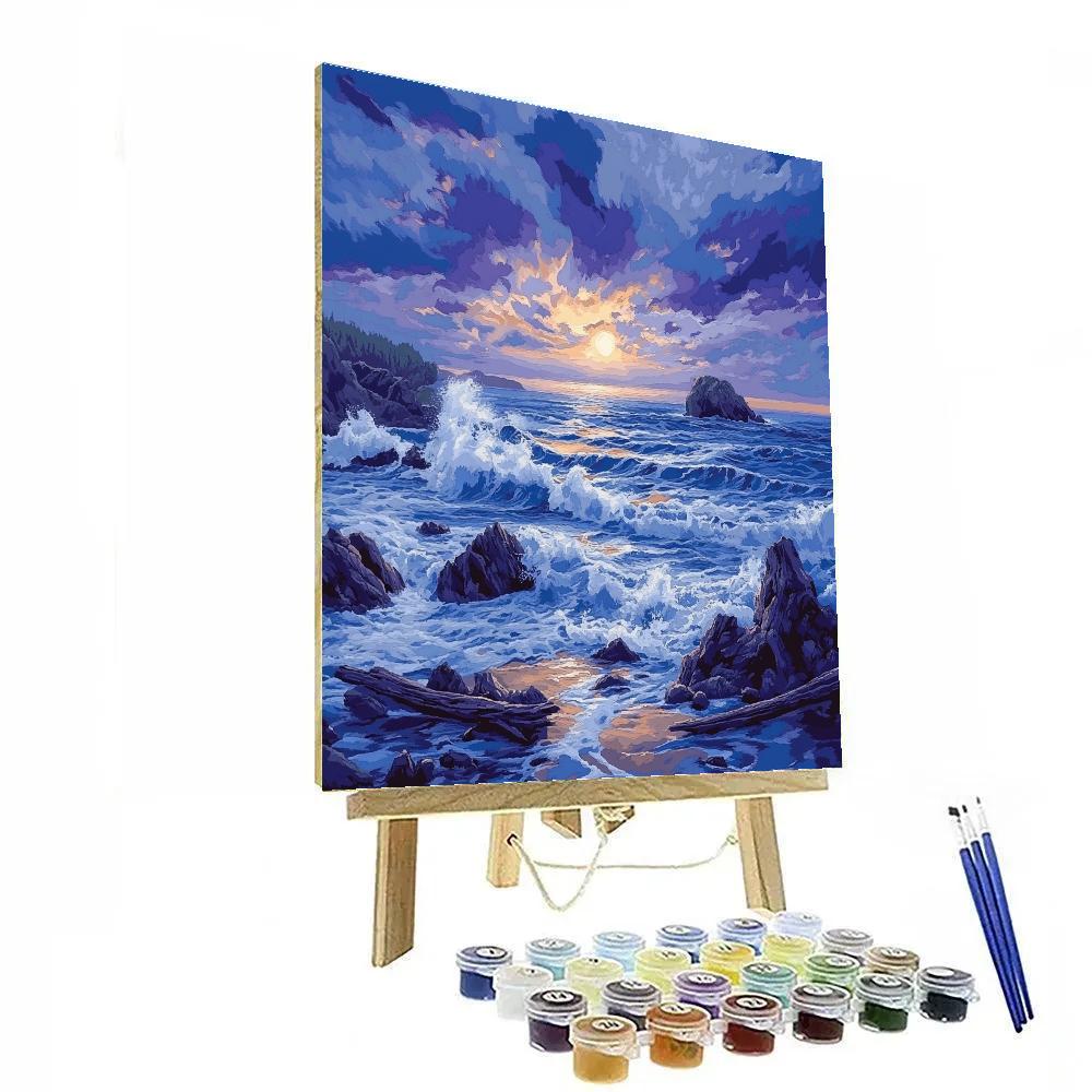 Emily Carr Inspired Churning Pacific Coast With Dramatic Skies Painting by numbers kit
