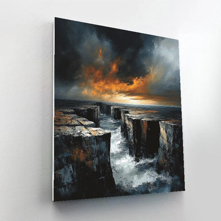 Francisco Goya Inspired Bleeding Sky Over Wraithlike Cliffs Paint by numbers art