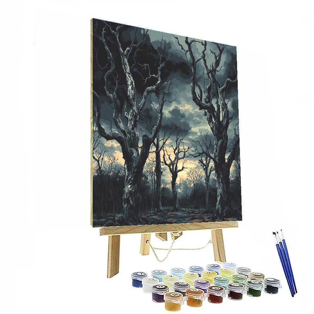 Francisco Goya Inspired Echoing Shadows Of The Withered Grove paint by color