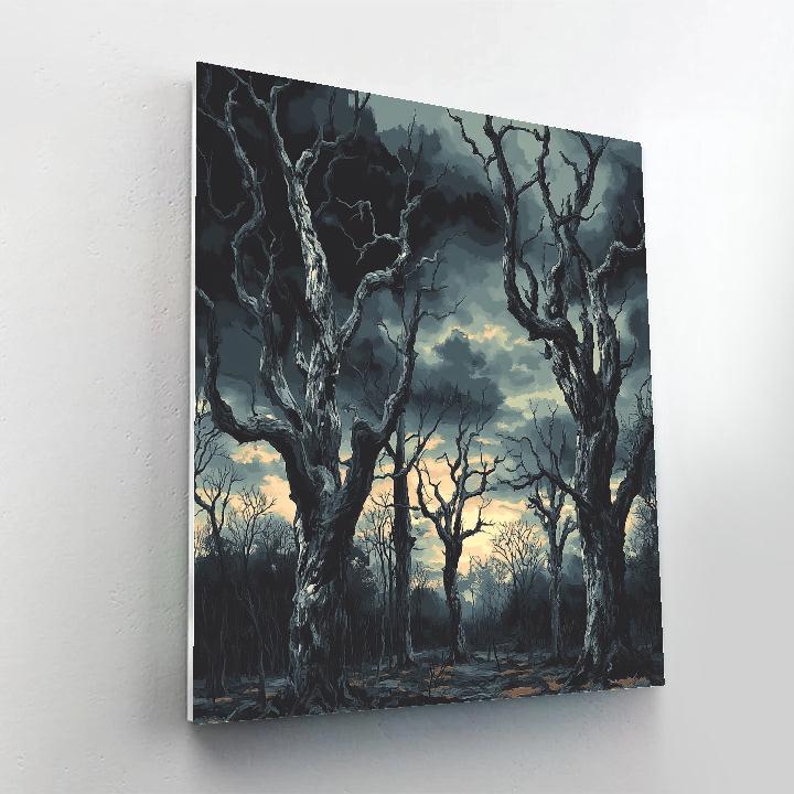 Francisco Goya Inspired Echoing Shadows Of The Withered Grove paint by color